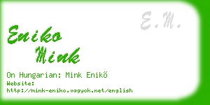eniko mink business card